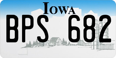 IA license plate BPS682
