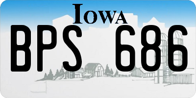 IA license plate BPS686