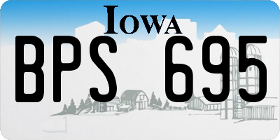 IA license plate BPS695