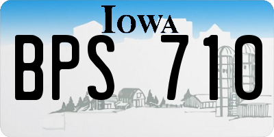 IA license plate BPS710