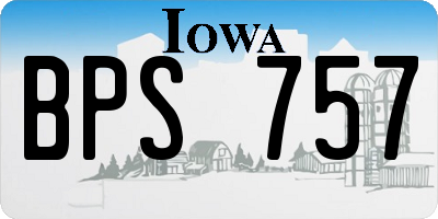 IA license plate BPS757