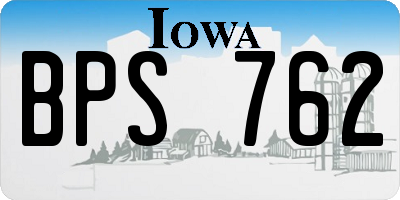 IA license plate BPS762