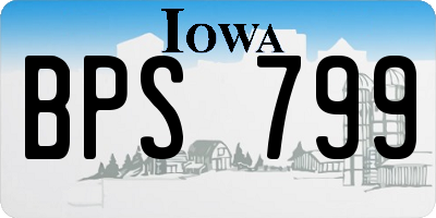 IA license plate BPS799