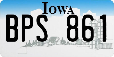IA license plate BPS861