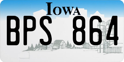 IA license plate BPS864
