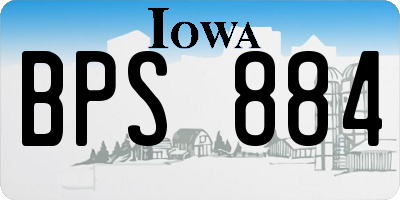 IA license plate BPS884
