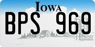IA license plate BPS969