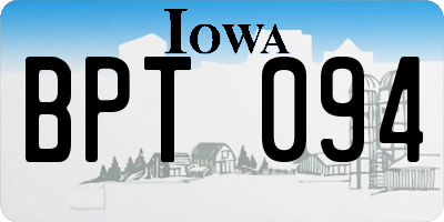 IA license plate BPT094