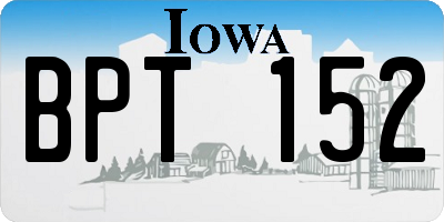 IA license plate BPT152