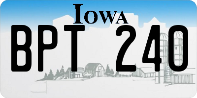 IA license plate BPT240