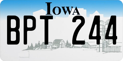 IA license plate BPT244