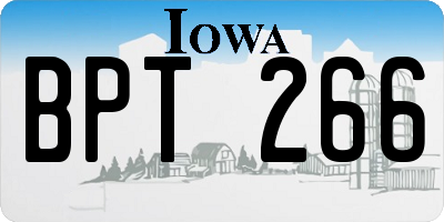 IA license plate BPT266