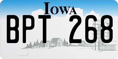 IA license plate BPT268