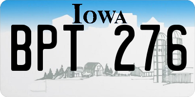 IA license plate BPT276