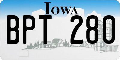 IA license plate BPT280