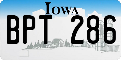IA license plate BPT286