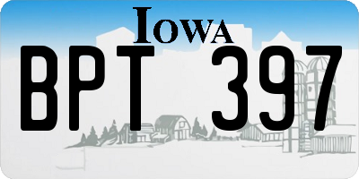 IA license plate BPT397