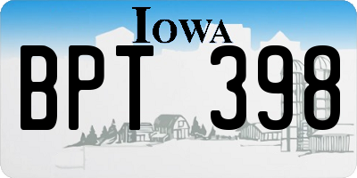IA license plate BPT398