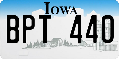 IA license plate BPT440