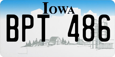 IA license plate BPT486