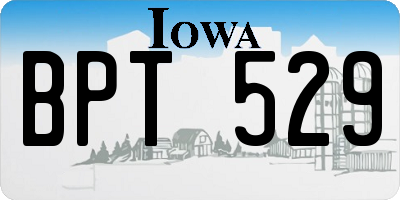IA license plate BPT529