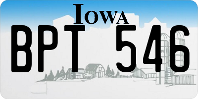 IA license plate BPT546