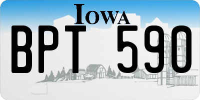 IA license plate BPT590