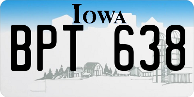 IA license plate BPT638