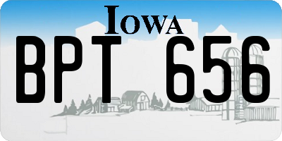 IA license plate BPT656