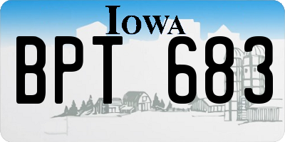 IA license plate BPT683