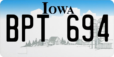 IA license plate BPT694