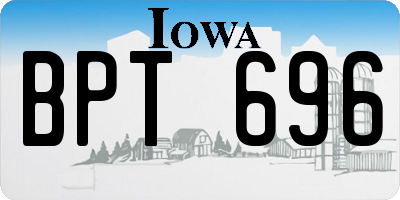 IA license plate BPT696