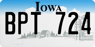 IA license plate BPT724
