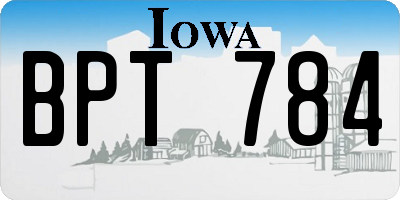 IA license plate BPT784