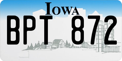 IA license plate BPT872