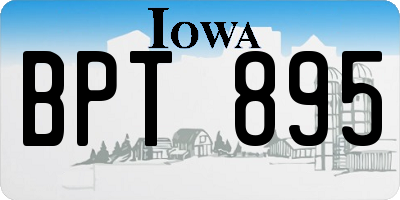 IA license plate BPT895
