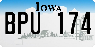 IA license plate BPU174