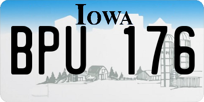 IA license plate BPU176