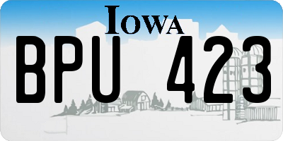 IA license plate BPU423