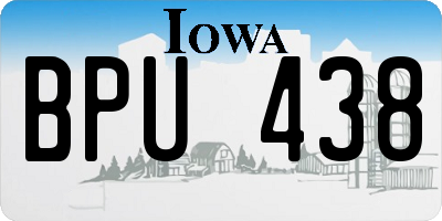 IA license plate BPU438