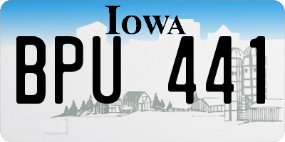 IA license plate BPU441
