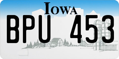 IA license plate BPU453