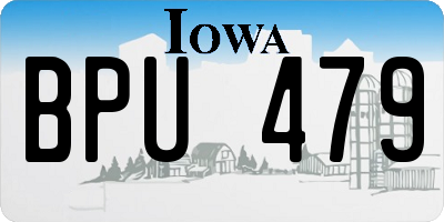 IA license plate BPU479