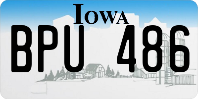 IA license plate BPU486