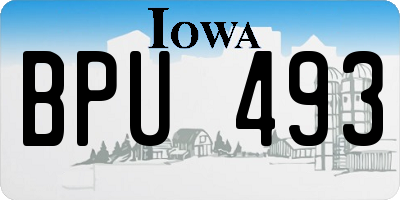 IA license plate BPU493