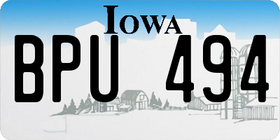 IA license plate BPU494