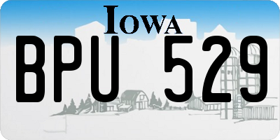 IA license plate BPU529