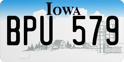 IA license plate BPU579
