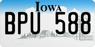 IA license plate BPU588