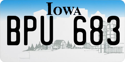 IA license plate BPU683
